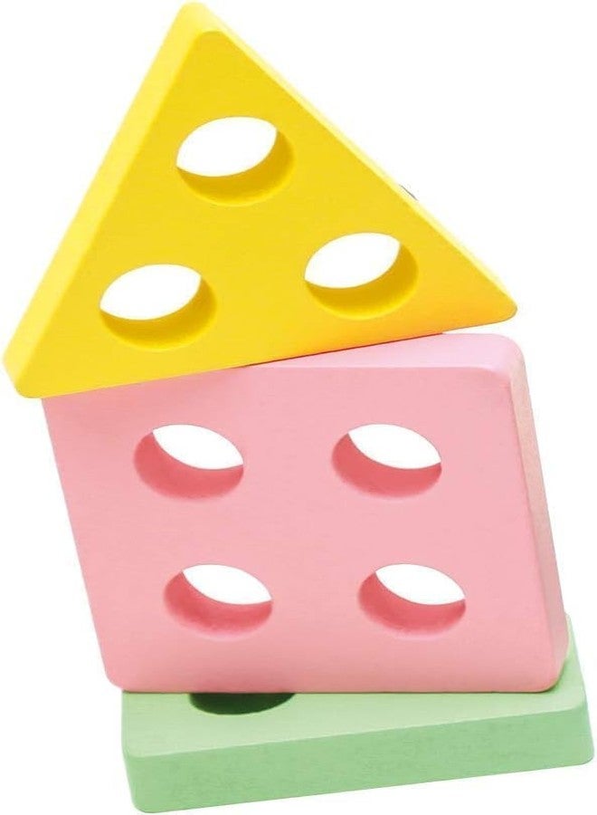 Bletilla Wooden Shapes Geometric Board Block Sorting Stacking Montessori (Education Toys) - Image 3